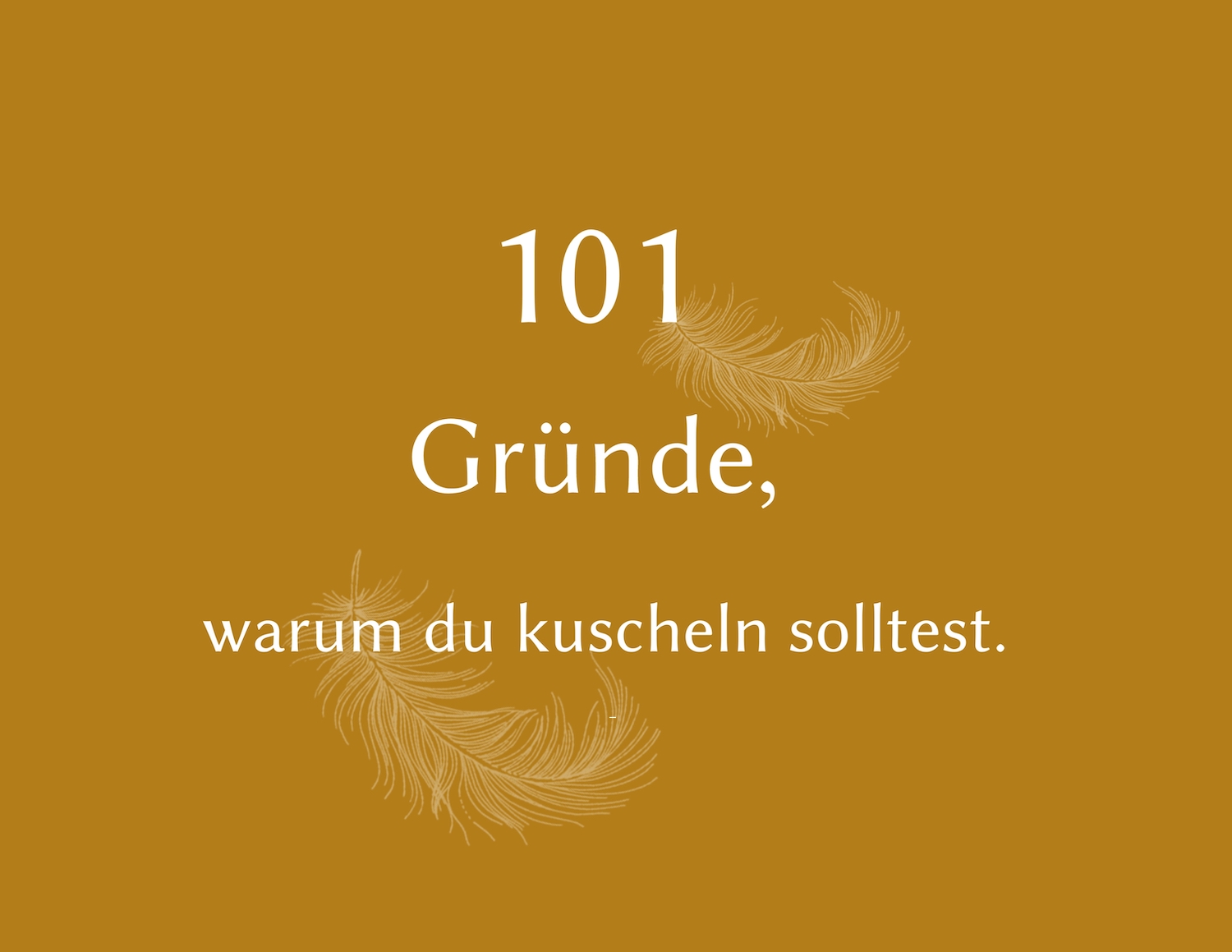 Titelbild zum Artikel „101 Gründe, warum du kuscheln solltest“ über die Wirkung von Berührung