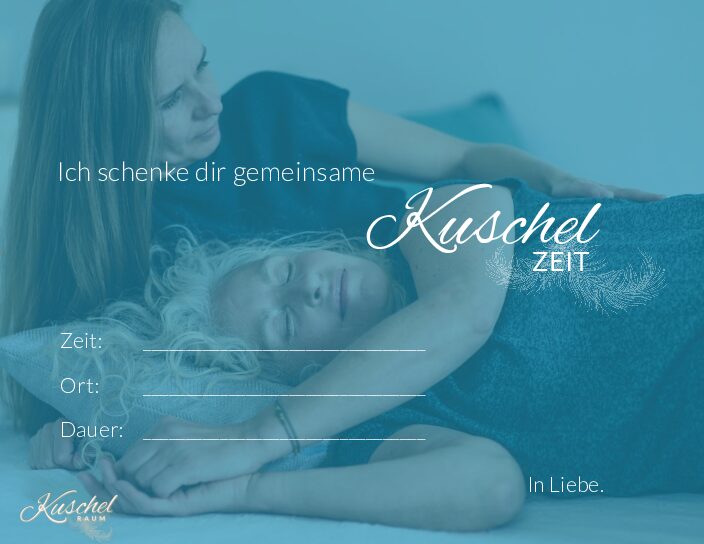 Gutschein zum Downloads für kuschelige. Gemeine Zeit gemeinsame Zeit. Ein Geschenk ein sehr persönliches Geschenk.